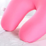 Soft Travel Pillow U Shape Neck Pillow Sleeping Neck Support for Airplane pink