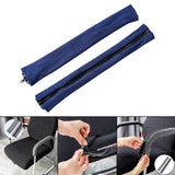 2/Set Zipper Washable Elastic Chair Arm Cover Armrest Slipcover Dark Blue