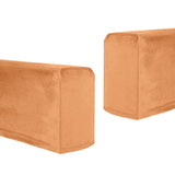 2pcs Sofa Armrest Cover Thickened Stretch Couch Arm Protector Removable Camel