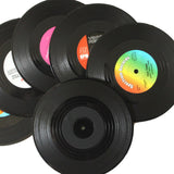 Maxbell Retro Vinyl Coaster Cup Mat Record Pad Insulation Non Slip Drink Holder Set of 6