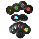 Maxbell Retro Vinyl Coaster Cup Mat Record Pad Insulation Non Slip Drink Holder Set of 6