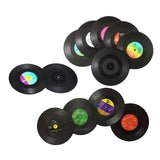 Maxbell Retro Vinyl Coaster Cup Mat Record Pad Insulation Non Slip Drink Holder Set of 6