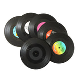 Maxbell Retro Vinyl Coaster Cup Mat Record Pad Insulation Non Slip Drink Holder Set of 6