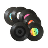 Maxbell Retro Vinyl Coaster Cup Mat Record Pad Insulation Non Slip Drink Holder Set of 6
