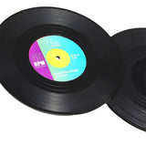 Maxbell Retro Vinyl Coaster Cup Mat Record Pad Insulation Non Slip Drink Holder Set of 2