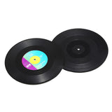 Maxbell Retro Vinyl Coaster Cup Mat Record Pad Insulation Non Slip Drink Holder Set of 2