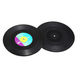 Maxbell Retro Vinyl Coaster Cup Mat Record Pad Insulation Non Slip Drink Holder Set of 2
