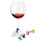Maxbell Creative Silicone Wine Bottle Stopper Party Wine Glass Marker People
