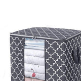 Maxbell Clothes Storage Bag Quilt Bedding Zipper Organizer Gray 52x37x52cm A