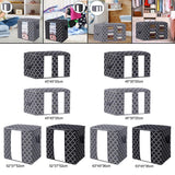 Maxbell Clothes Storage Bag Quilt Bedding Zipper Organizer Gray 52x37x52cm A