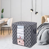 Maxbell Clothes Storage Bag Quilt Bedding Zipper Organizer Gray 52x37x52cm A