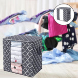 Maxbell Clothes Storage Bag Quilt Bedding Zipper Organizer Gray 52x37x52cm A