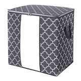 Maxbell Clothes Storage Bag Quilt Bedding Zipper Organizer Gray 63x45x36cm A