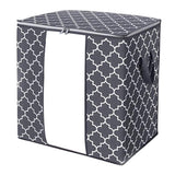 Maxbell Clothes Storage Bag Quilt Bedding Zipper Organizer Gray 63x45x36cm A