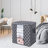 Maxbell Clothes Storage Bag Quilt Bedding Zipper Organizer Gray 63x45x36cm A