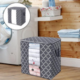 Maxbell Clothes Storage Bag Quilt Bedding Zipper Organizer Gray 63x45x36cm A