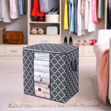 Maxbell Clothes Storage Bag Quilt Bedding Zipper Organizer Gray 63x45x36cm A