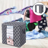 Maxbell Clothes Storage Bag Quilt Bedding Zipper Organizer Gray 63x45x36cm A