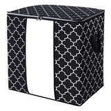 Maxbell Clothes Storage Bag Quilt Bedding Zipper Organizer Black 52x37x52cm A