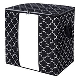 Maxbell Clothes Storage Bag Quilt Bedding Zipper Organizer Black 52x37x52cm A