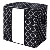 Maxbell Clothes Storage Bag Quilt Bedding Zipper Organizer Black 52x37x52cm A