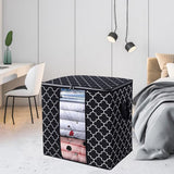 Maxbell Clothes Storage Bag Quilt Bedding Zipper Organizer Black 52x37x52cm A