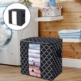 Maxbell Clothes Storage Bag Quilt Bedding Zipper Organizer Black 52x37x52cm A