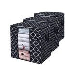 Maxbell Clothes Storage Bag Quilt Bedding Zipper Organizer Black 63x45x36cm A