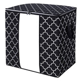 Maxbell Clothes Storage Bag Quilt Bedding Zipper Organizer Black 63x45x36cm A