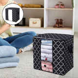 Maxbell Clothes Storage Bag Quilt Bedding Zipper Organizer Black 63x45x36cm A
