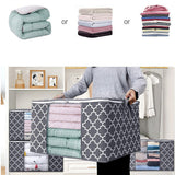 Maxbell Clothes Storage Bag Quilt Bedding Zipper Organizer Grey 45x30x20cm B