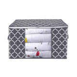 Maxbell Clothes Storage Bag Quilt Bedding Zipper Organizer Grey 45x30x20cm B