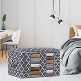Maxbell Clothes Storage Bag Quilt Bedding Zipper Organizer Grey 45x30x20cm B