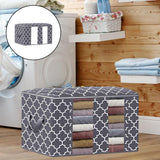 Maxbell Clothes Storage Bag Quilt Bedding Zipper Organizer Grey 45x30x20cm B