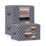 Maxbell Clothes Storage Bag Quilt Bedding Zipper Organizer Grey 45x45x20cm B
