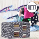 Maxbell Clothes Storage Bag Quilt Bedding Zipper Organizer Grey 45x45x20cm B