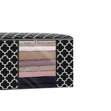 Maxbell Clothes Storage Bag Quilt Bedding Zipper Organizer Black 45x30x20cm B