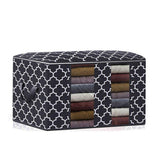 Maxbell Clothes Storage Bag Quilt Bedding Zipper Organizer Black 45x30x20cm B