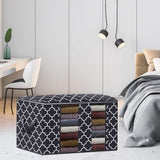 Maxbell Clothes Storage Bag Quilt Bedding Zipper Organizer Black 45x30x20cm B
