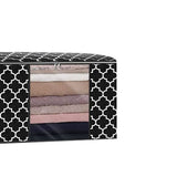 Maxbell Clothes Storage Bag Quilt Bedding Zipper Organizer Black 45x45x20cm B