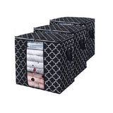 Maxbell Clothes Storage Bag Quilt Bedding Zipper Organizer Black 45x45x20cm B