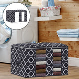 Maxbell Clothes Storage Bag Quilt Bedding Zipper Organizer Black 45x45x20cm B