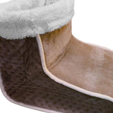 Maxbell Electric Heated Foot Warmer Winter Relaxing Boot Warmer Home Office Brown