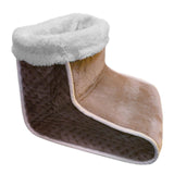 Maxbell Electric Heated Foot Warmer Winter Relaxing Boot Warmer Home Office Brown