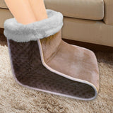 Maxbell Electric Heated Foot Warmer Winter Relaxing Boot Warmer Home Office Brown