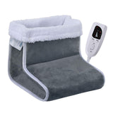 Maxbell Electric Heated Foot Warmer Soft Fast Heating Massager Shoe Boot Women Gray
