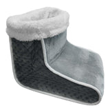 Maxbell Electric Heated Foot Warmer Soft Fast Heating Massager Shoe Boot Women Gray