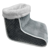 Maxbell Electric Heated Foot Warmer Soft Fast Heating Massager Shoe Boot Women Gray