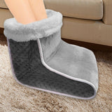 Maxbell Electric Heated Foot Warmer Soft Fast Heating Massager Shoe Boot Women Gray