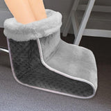 Maxbell Electric Heated Foot Warmer Soft Fast Heating Massager Shoe Boot Women Gray